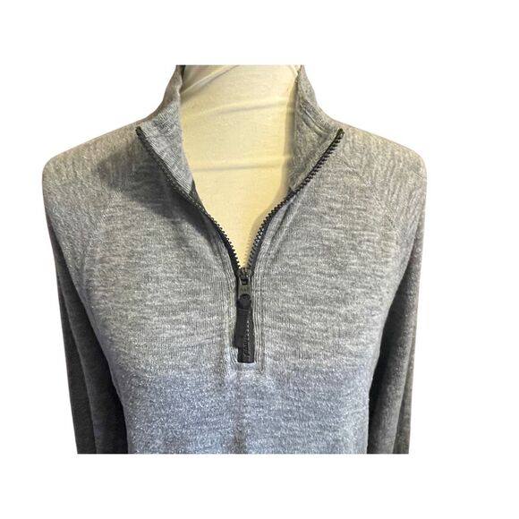 Abercrombie & Fitch Long Sleeve Half Zip Gray Pullover Sweater Size Small - Picture 4 of 9